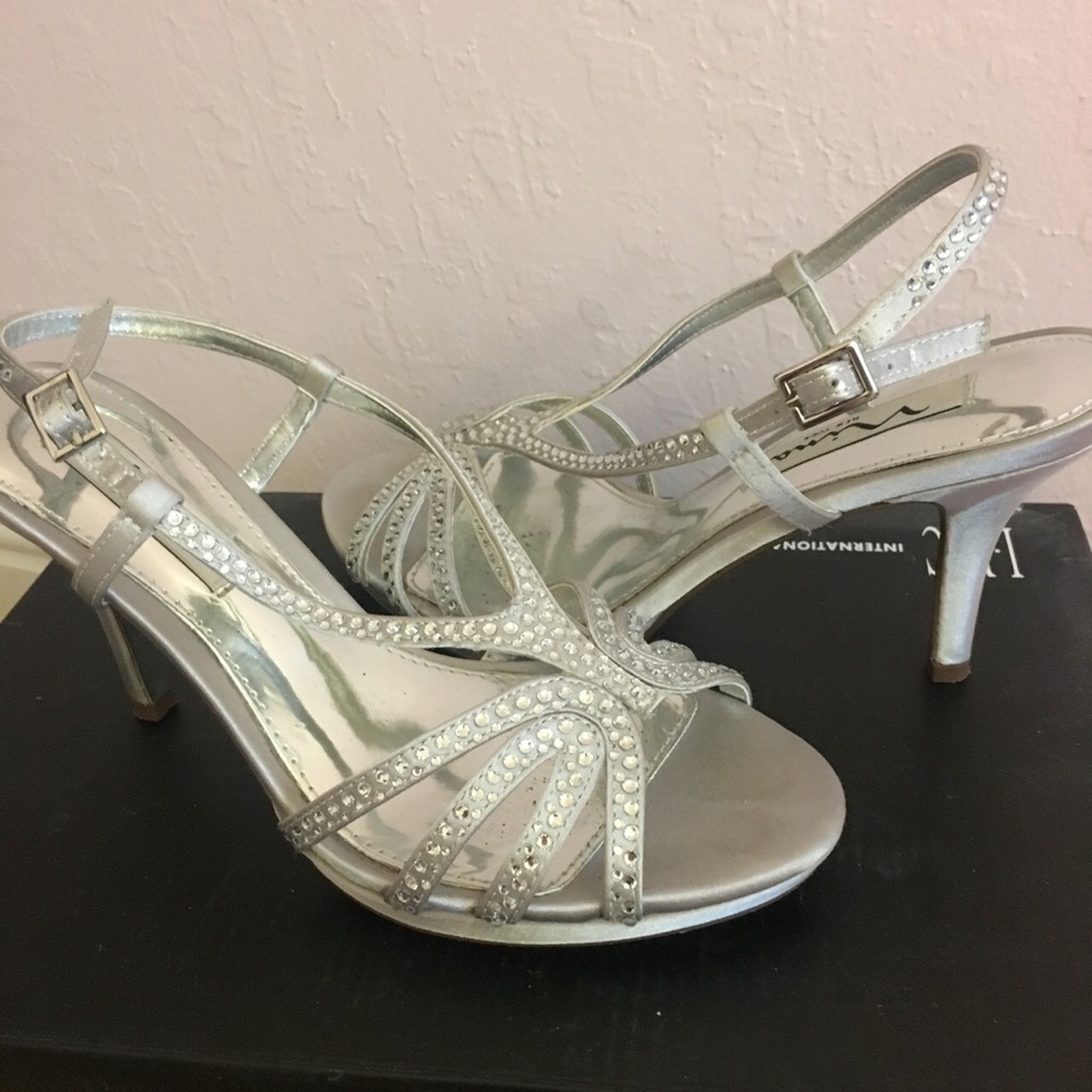 Silver Sparkly Heels